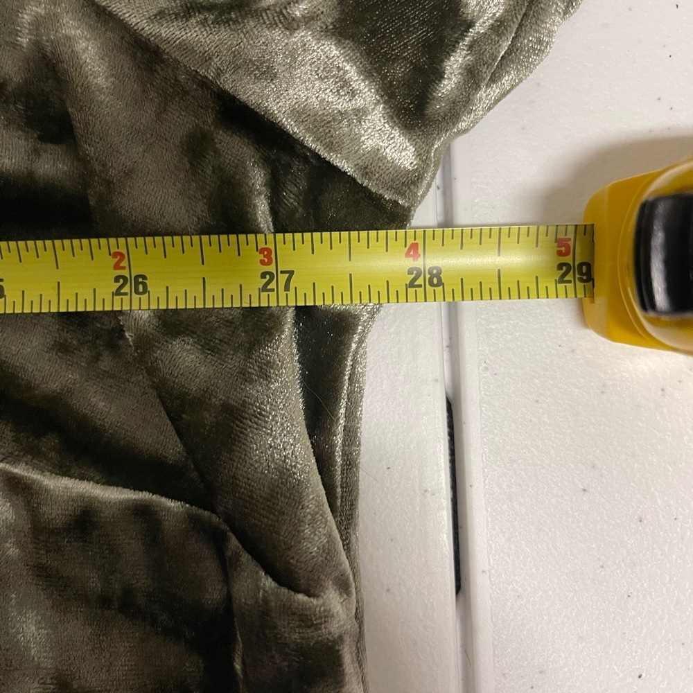 Belle by Kim Gravel Sage velour Button Down Shirt - Picture 5 of 5